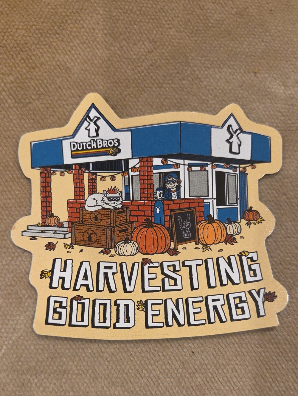 Dutch Bros Harvesting Sticker